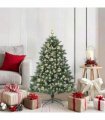 vidaXL Artificial Christmas Tree Green and white 120 cm PVC