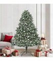 vidaXL Artificial Christmas Tree Green and white 210 cm PVC