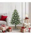 vidaXL Artificial Christmas Tree 150 LEDs Warm White PVC and PE Green