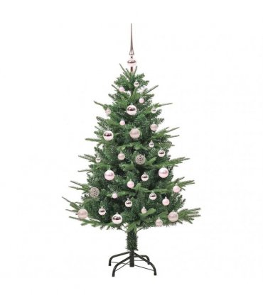 vidaXL Artificial Christmas Tree 150 LEDs Warm White PVC and PE Green