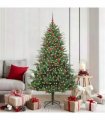 vidaXL Artificial Christmas Tree 300 LEDs Warm White PVC and PE Green