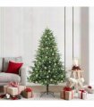 vidaXL Artificial Christmas Tree 300 LEDs Warm White PVC and PE Green