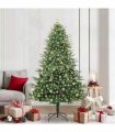 vidaXL Artificial Christmas Tree 300 LEDs Warm White PVC and PE Green