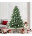 vidaXL Artificial Christmas Tree 300 LEDs Warm White PVC and PE Green