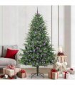 vidaXL Artificial Christmas Tree 300 LEDs Warm White PVC and PE Green