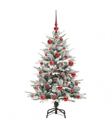 vidaXL Artificial Christmas Tree with Flocked Snow 150 LEDs Warm White
