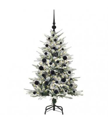 vidaXL Artificial Christmas Tree with Flocked Snow 150 LEDs Warm White