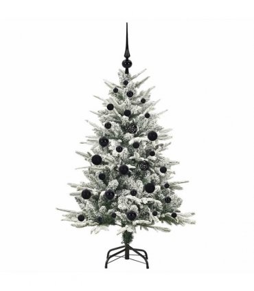 vidaXL Artificial Christmas Tree with Flocked Snow 150 LEDs Warm White