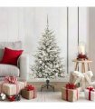vidaXL Artificial Christmas Tree with Flocked Snow 150 LEDs Warm White