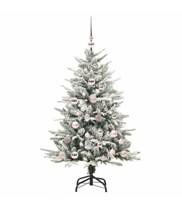vidaXL Artificial Christmas Tree with Flocked Snow 150 LEDs Warm White