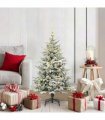vidaXL Artificial Christmas Tree with Flocked Snow 150 LEDs Warm White