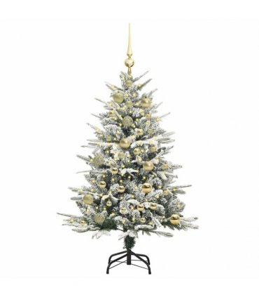 vidaXL Artificial Christmas Tree with Flocked Snow 150 LEDs Warm White
