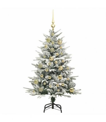 vidaXL Artificial Christmas Tree with Flocked Snow 150 LEDs Warm White