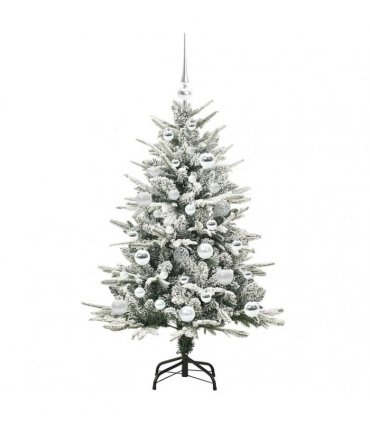 vidaXL Artificial Christmas Tree with Flocked Snow 150 LEDs Warm White