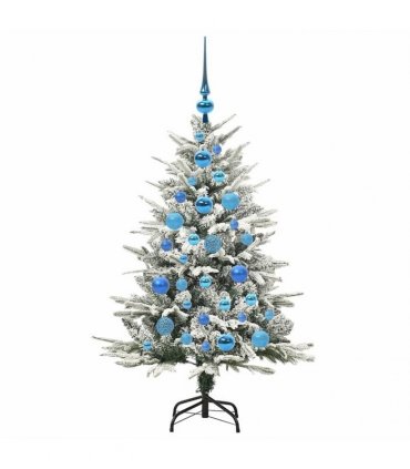 vidaXL Artificial Christmas Tree with Flocked Snow 150 LEDs Warm White