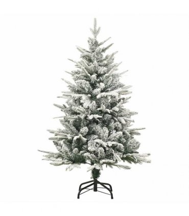 vidaXL Artificial Christmas Tree with Flocked Snow 150 LEDs Warm White