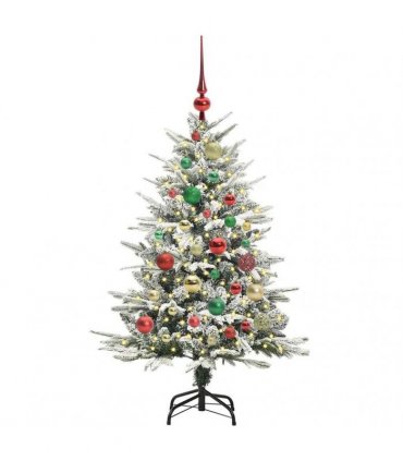 vidaXL Artificial Christmas Tree with Flocked Snow 150 LEDs Warm White