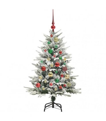 vidaXL Artificial Christmas Tree with Flocked Snow 150 LEDs Warm White