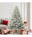 vidaXL Artificial Christmas Tree with Flocked Snow 300 LEDs Warm White