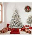 vidaXL Artificial Christmas Tree with Flocked Snow 300 LEDs Warm White