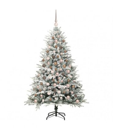vidaXL Artificial Christmas Tree with Flocked Snow 300 LEDs Warm White