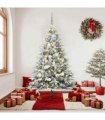 vidaXL Artificial Christmas Tree with Flocked Snow 300 LEDs Warm White