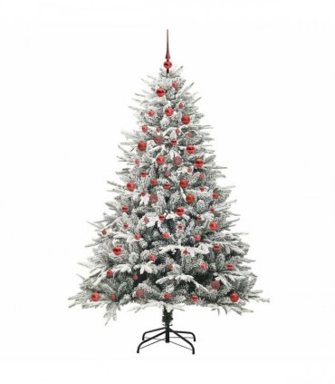vidaXL Artificial Christmas Tree with Flocked Snow 300 LEDs Warm White