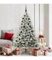 vidaXL Artificial Christmas Tree with Flocked Snow 300 LEDs Warm White