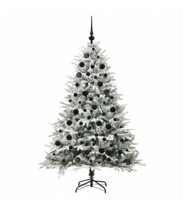 vidaXL Artificial Christmas Tree with Flocked Snow 300 LEDs Warm White