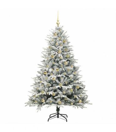 vidaXL Artificial Christmas Tree with Flocked Snow 300 LEDs Warm White