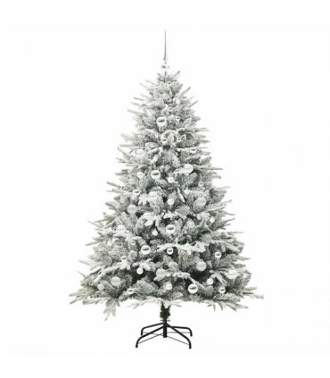 vidaXL Artificial Christmas Tree with Flocked Snow 300 LEDs Warm White
