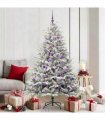 vidaXL Artificial Christmas Tree with Flocked Snow 300 LEDs Warm White