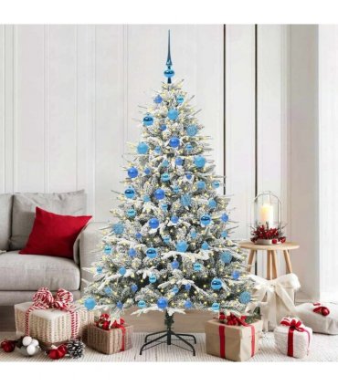 vidaXL Artificial Christmas Tree with Flocked Snow 300 LEDs Warm White