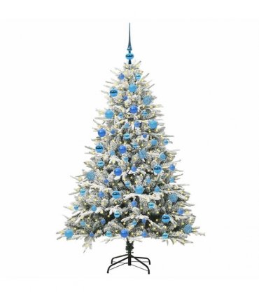 vidaXL Artificial Christmas Tree with Flocked Snow 300 LEDs Warm White