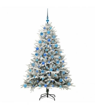 vidaXL Artificial Christmas Tree with Flocked Snow 300 LEDs Warm White