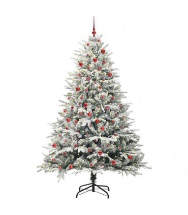 vidaXL Artificial Christmas Tree with Flocked Snow 300 LEDs Warm White