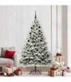 vidaXL Artificial Christmas Tree with Flocked Snow 300 LEDs Warm White
