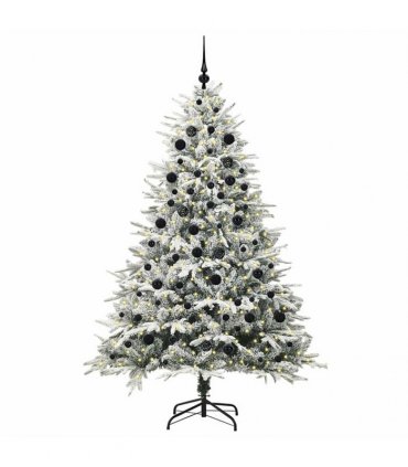 vidaXL Artificial Christmas Tree with Flocked Snow 300 LEDs Warm White