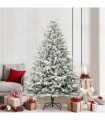 vidaXL Artificial Christmas Tree with Flocked Snow 300 LEDs Warm White