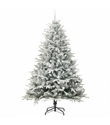 vidaXL Artificial Christmas Tree with Flocked Snow 300 LEDs Warm White
