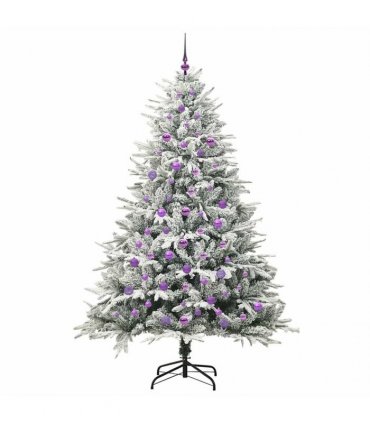 vidaXL Artificial Christmas Tree with Flocked Snow 300 LEDs Warm White