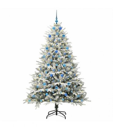 vidaXL Artificial Christmas Tree with Flocked Snow 300 LEDs Warm White