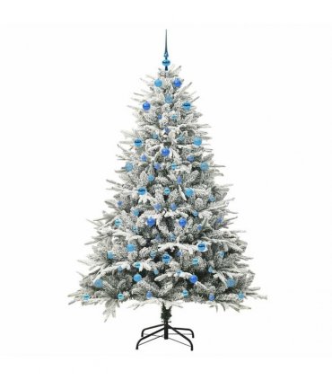 vidaXL Artificial Christmas Tree with Flocked Snow 300 LEDs Warm White