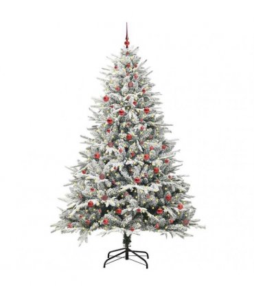 vidaXL Artificial Christmas Tree with Flocked Snow 300 LEDs Warm White