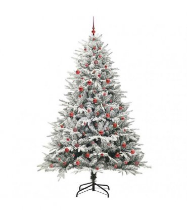 vidaXL Artificial Christmas Tree with Flocked Snow 300 LEDs Warm White
