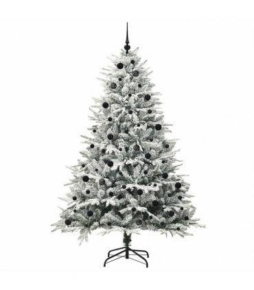 vidaXL Artificial Christmas Tree with Flocked Snow 300 LEDs Warm White