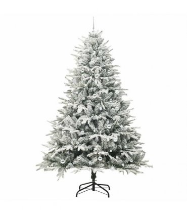 vidaXL Artificial Christmas Tree with Flocked Snow 300 LEDs Warm White