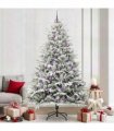 vidaXL Artificial Christmas Tree with Flocked Snow 300 LEDs Warm White