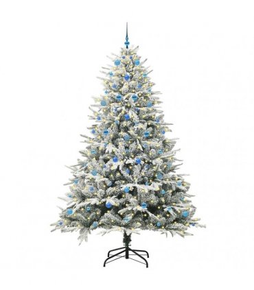 vidaXL Artificial Christmas Tree with Flocked Snow 300 LEDs Warm White