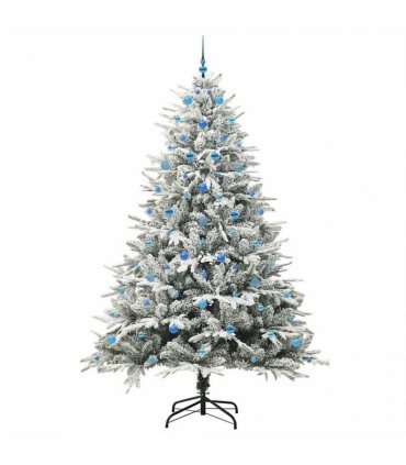 vidaXL Artificial Christmas Tree with Flocked Snow 300 LEDs Warm White